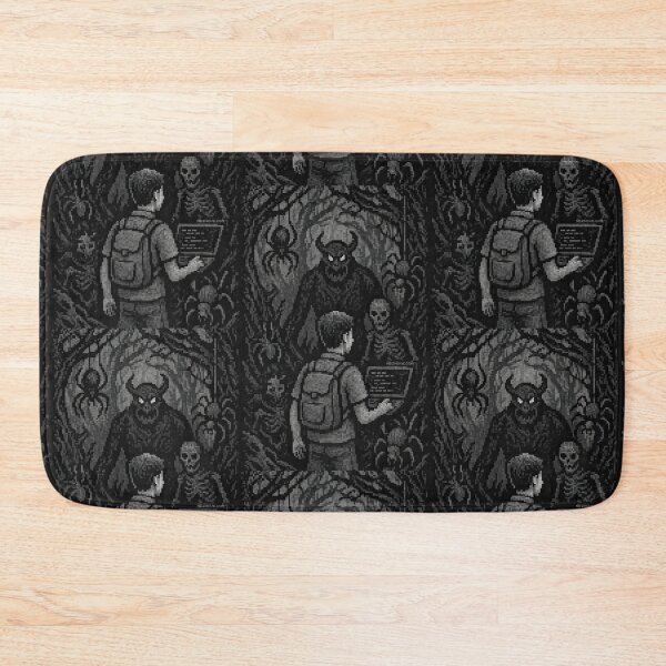 Item preview, Legacy Code Forest – Pixel Art in Grayscale designed and sold by nozhove.