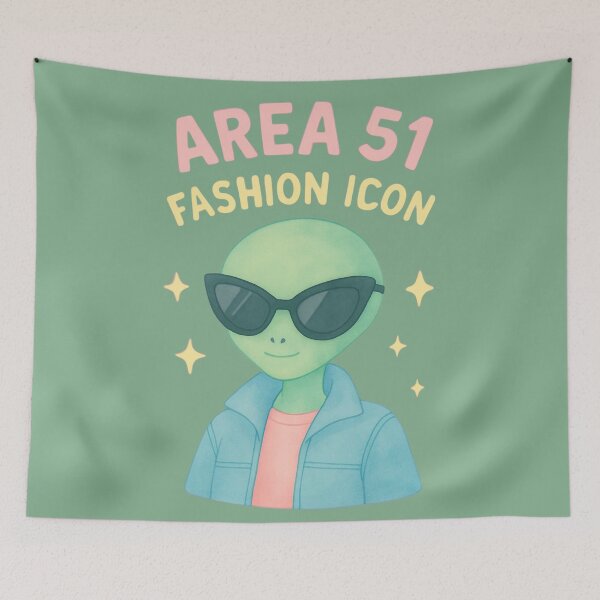 Item preview, Area 51 Fashion Icon – Cute Pastel Alien Sweet and Spooky Pastel Goth Design designed and sold by baggycatsworld.