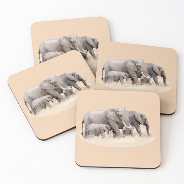 Item preview, Elephant Family Grazing designed and sold by AfricaSkyBlue.