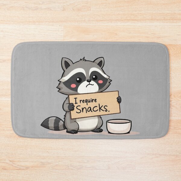 Item preview, I Require Snacks Raccoon designed and sold by ChearshiPrints.