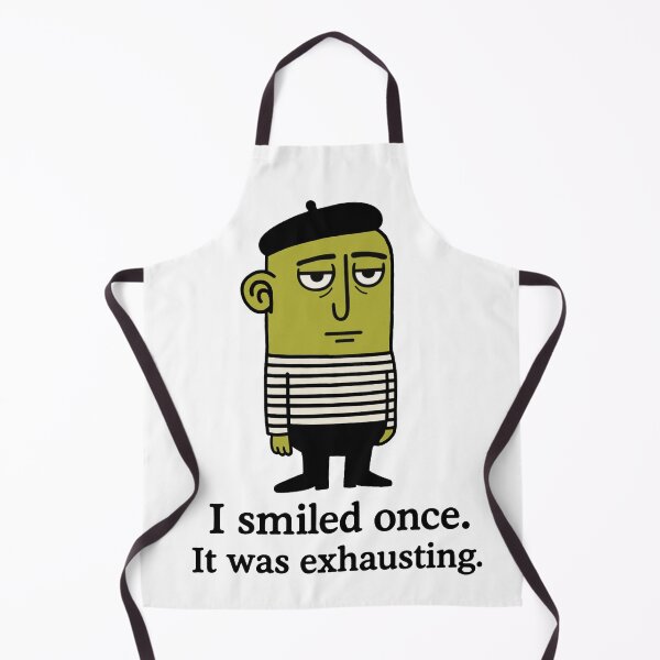 Item preview, Quirky French Breton Character | “I smiled once. It was exhausting.” designed and sold by LeQuirks.