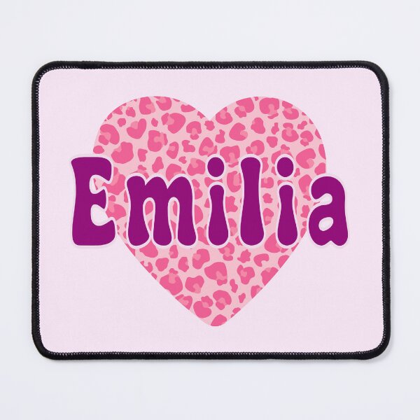Item preview, Emilia Name Pink Leopard Heart designed and sold by Jeallan Designs.