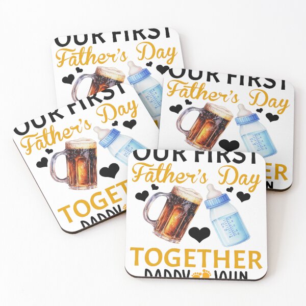 Item preview, Our First Father’s Day Together Beer and Baby Bottle Gift for New Dad designed and sold by yolimok.