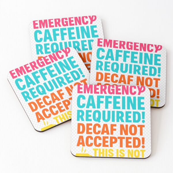 Item preview, Emergency Caffeine Required – Funny Coffee Lover Design   designed and sold by Gazmerch.
