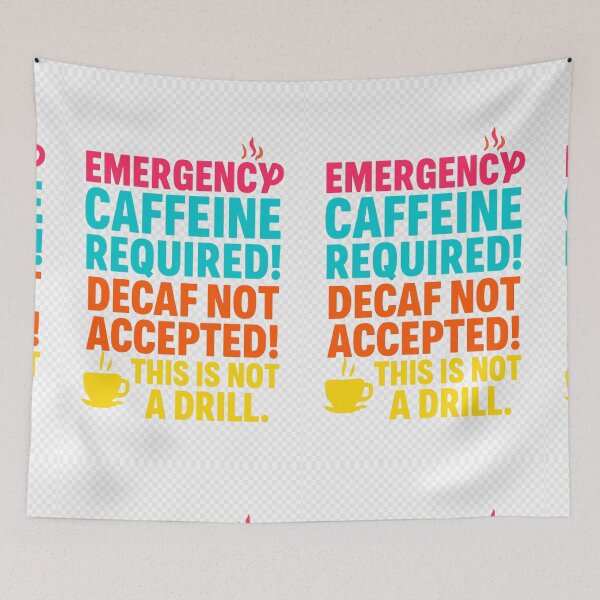 Item preview, Emergency Caffeine Required – Funny Coffee Lover Design   designed and sold by Gazmerch.
