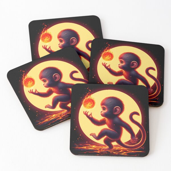 Item preview, Monkey Playing with Fireball, Ai Generated Art  designed and sold by ACC .
