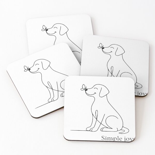 Item preview, Dog with Butterfly Minimalist designed and sold by nkhookysun.