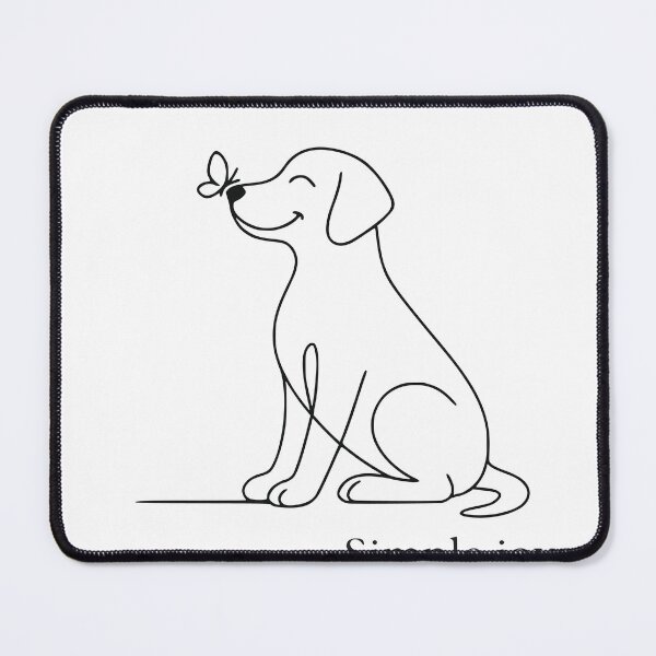 Item preview, Dog with Butterfly Minimalist designed and sold by nkhookysun.