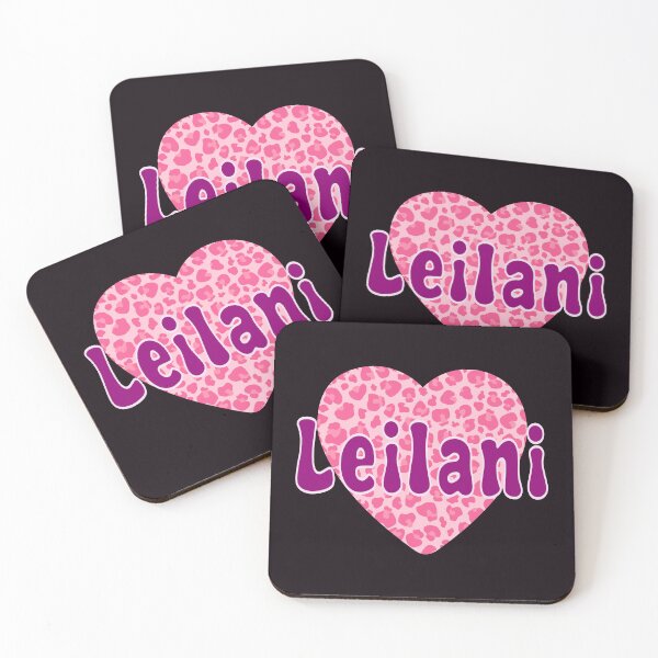 Item preview, Leilani Name Pink Leopard Heart  designed and sold by Jeallan Designs.