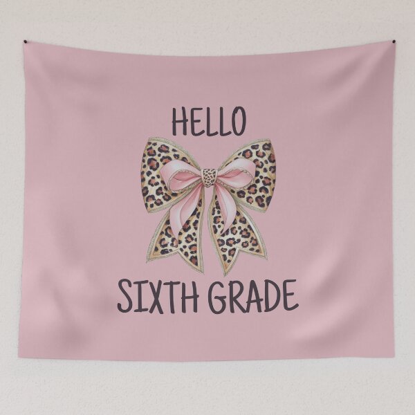 Item preview, Hello Sixth Grade Cute Bow designed and sold by Viikis.
