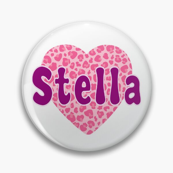 Item preview, Stella Name Pink Leopard Heart  designed and sold by Jeallan Designs.