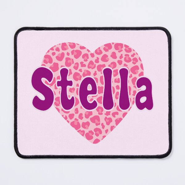 Item preview, Stella Name Pink Leopard Heart designed and sold by Jeallan Designs.