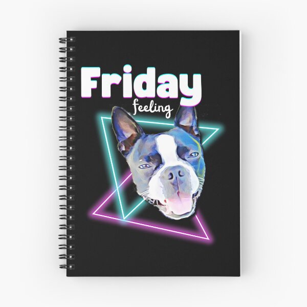 Item preview, Fun Friday Feeling Happy Boston Terrier Dog designed and sold by SunandShade.