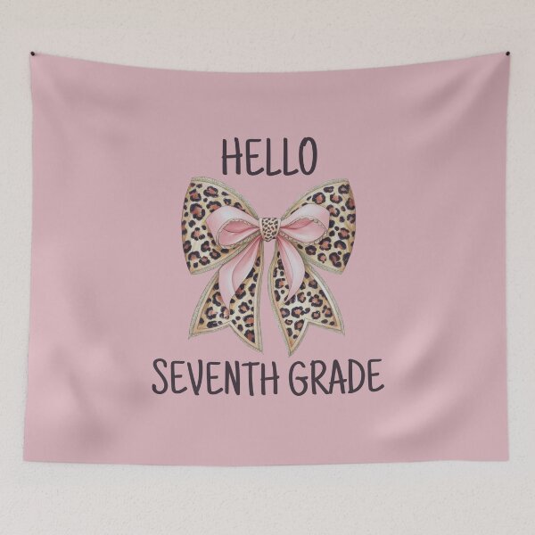 Item preview, Hello Seventh Grade Cute Bow designed and sold by Viikis.