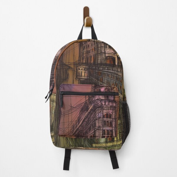 Item preview, Fantasy City Sketch Backpack | Artistic Duffle for Design Students, Writers & Kids | Minimalist Line Art Bag for Creatives, Gamers & Architects | Gift for Artistic Travel designed and sold by IlustratorCAT.