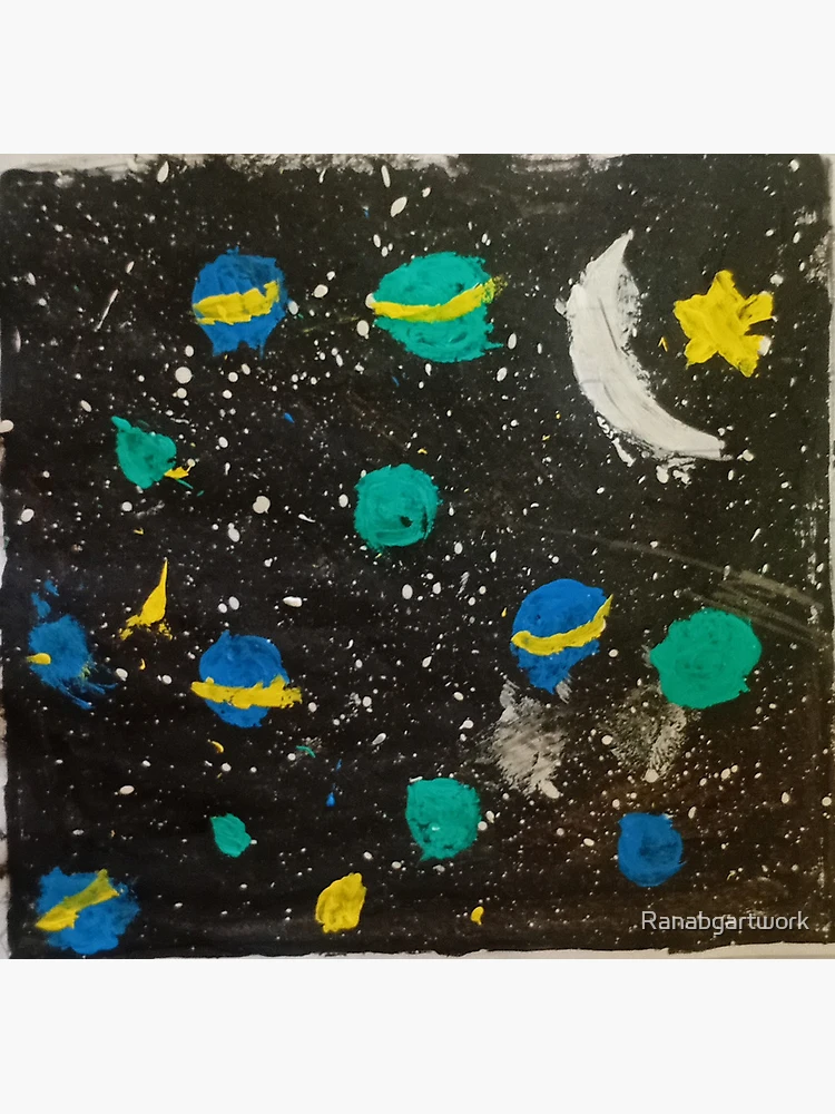Aperçu 3 sur 3. Impression artistique avec l'œuvre Planets in the Night Sky créée et vendue par Ranabgartwork.