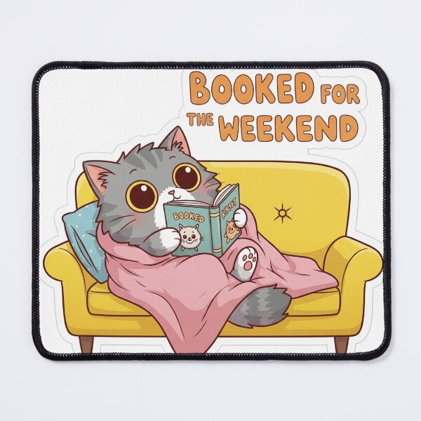 Item preview, A Cat Reading a Book on a Couch designed and sold by ToloArt.