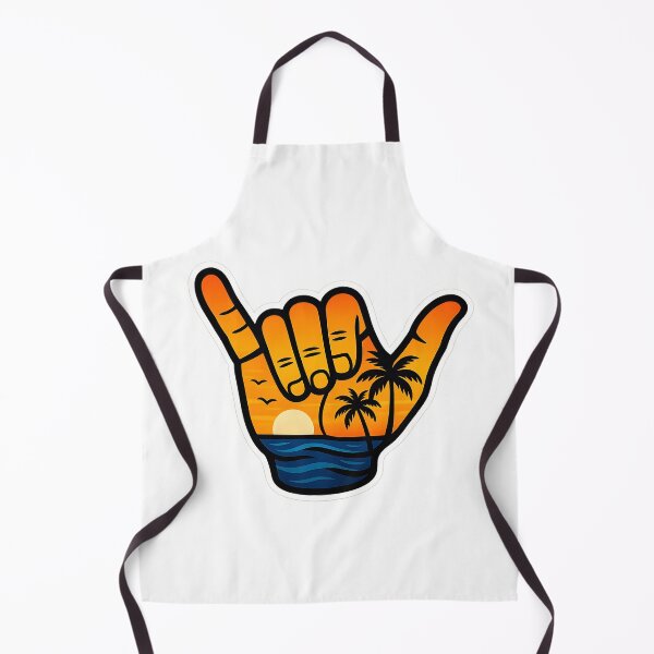 Item preview, Tropical Shaka Hand Gesture - Hawaii Surf Inspired Palm Trees Sunset designed and sold by SassyArtistry.
