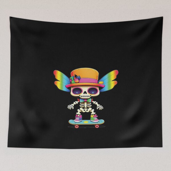 Item preview, Funny Skeleton Halloween Skater – Spooky, Cute, and Ready to Roll! designed and sold by SingerNZ.