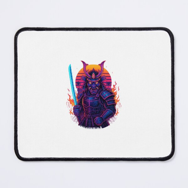 Item preview, Synthwave Samurai - Neon Demon Warrior designed and sold by ResinandRelics.