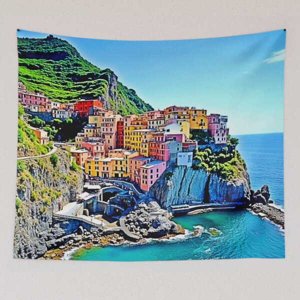 Item preview, Cliffside Dreams: Manarola’s Colors designed and sold by Health And Fitness Posts e-Store.