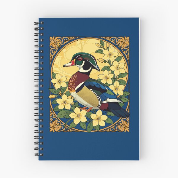 Item preview, Wood Duck Aix sponsa and Jasmine Flowers  designed and sold by taiche.