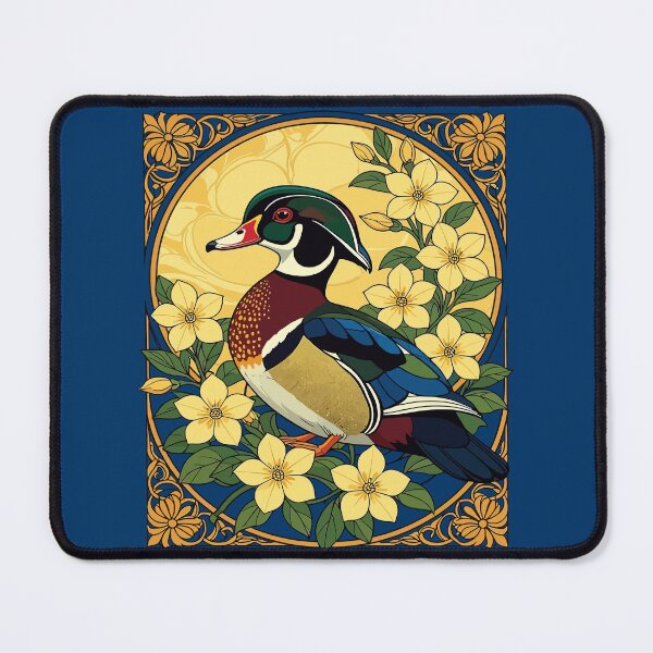 Item preview, Wood Duck Aix sponsa and Jasmine Flowers  designed and sold by taiche.
