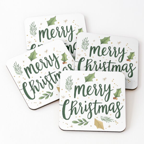 Item preview, Merry Christmas Script Typography designed and sold by Shirtory.
