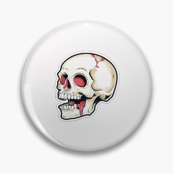 Item preview, Skull With Tongue Out Sticker – Bold Edgy Gothic Design for Punk and Rock Lovers designed and sold by PixelByteStudio.