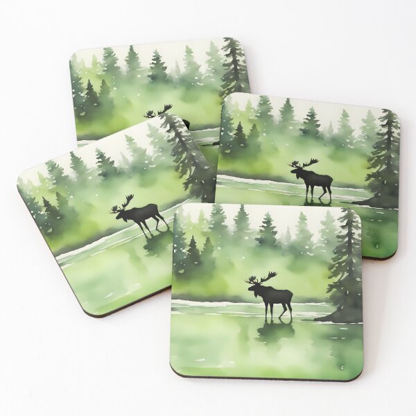 Item preview, Green Moose Silhouette designed and sold by CalmnessbyChoice.