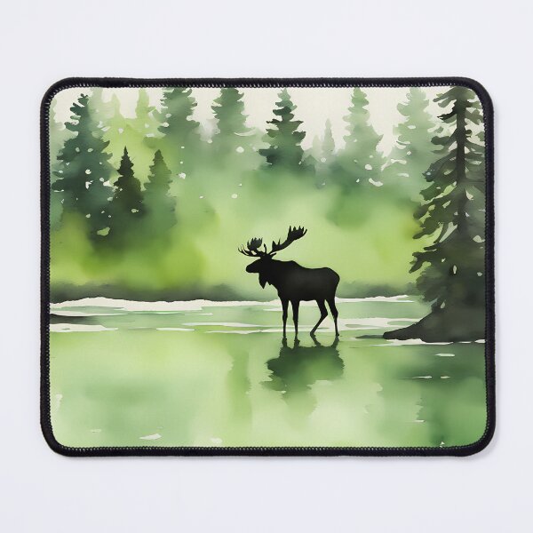 Item preview, Green Moose Silhouette designed and sold by CalmnessbyChoice.