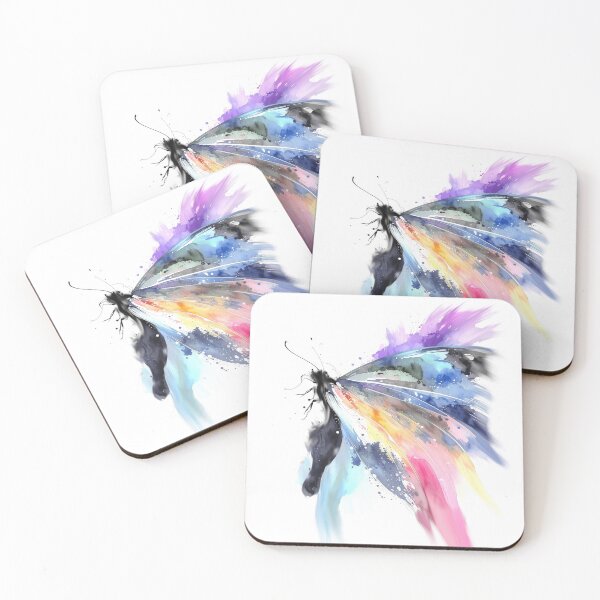 Item preview, Abstract watercolor butterfly bright colors designed and sold by LiskoDesign.