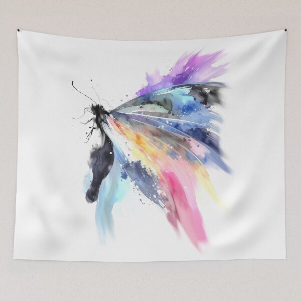 Item preview, Abstract watercolor butterfly bright colors designed and sold by LiskoDesign.