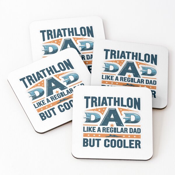 Artikelvorschau, Triathlon-Vater – Wie ein normaler Vater, aber cooler | Geschenk für Triathleten Sticker entworfen und verkauft von Triathlongram.