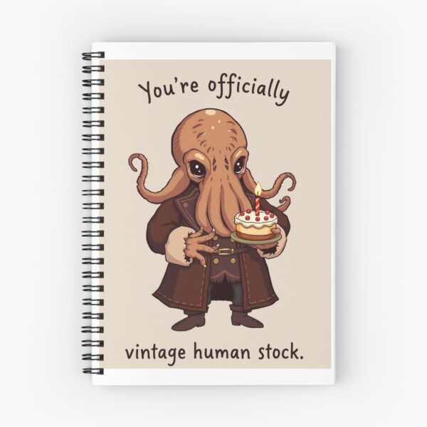 Item preview, You're officially human vintage stock birthday Cthulhu nerd funny parody hp lovecraft meme prank gift designed and sold by CheeseBlueprint.