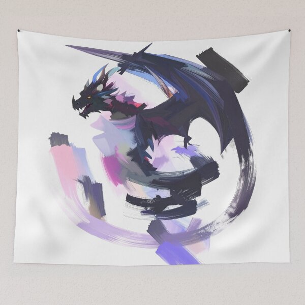 Item preview, Abstract dragon powerful colors designed and sold by LiskoDesign.