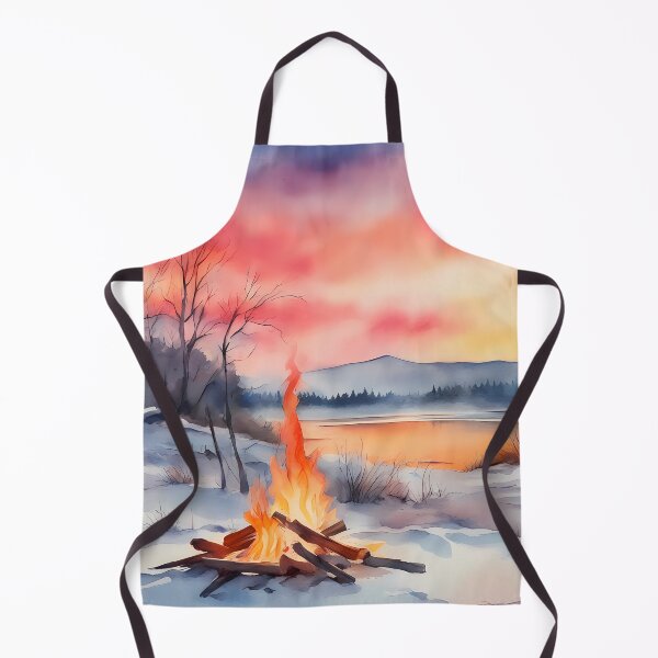 Item preview, Winter Campfire by Lake designed and sold by CalmnessbyChoice.