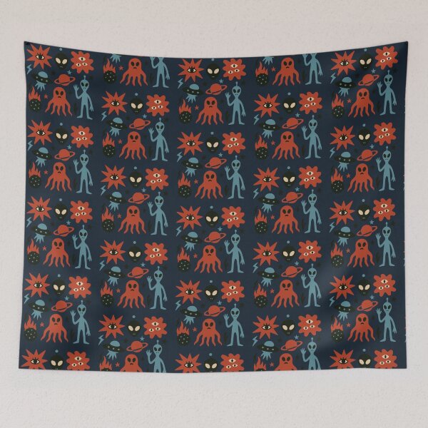 Item preview, Mysterious Alien Cosmic Doodles designed and sold by zzz888.