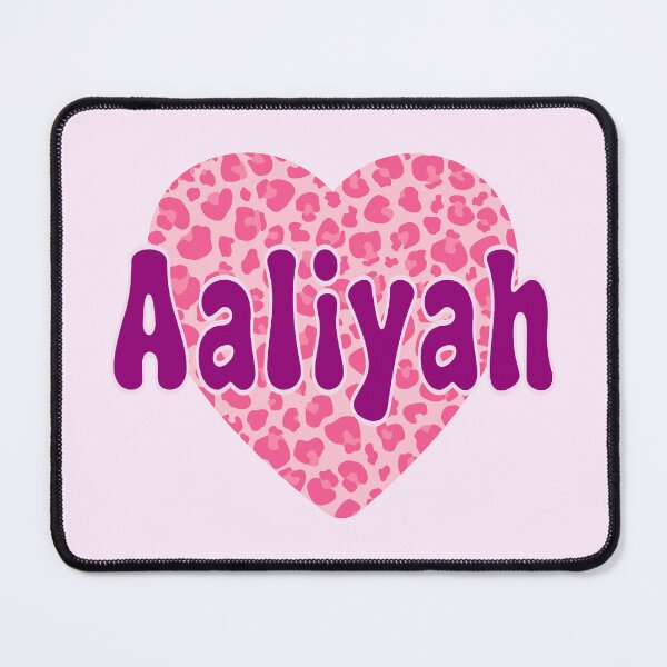 Item preview, Aaliyah Name Pink Leopard Heart designed and sold by Jeallan Designs.