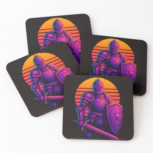 Item preview, Neon Knight – Guardian of the Synth Sun designed and sold by Qopta.