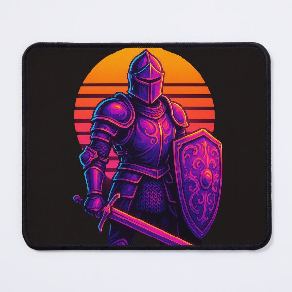 Item preview, Neon Knight – Guardian of the Synth Sun designed and sold by Qopta.
