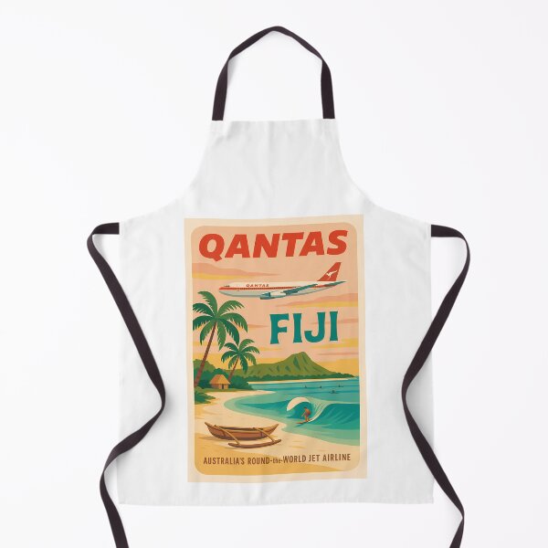 Item preview, Qantas – Fiji | 60s Vintage Travel Poster – Island Paradise Edition designed and sold by malero-design.