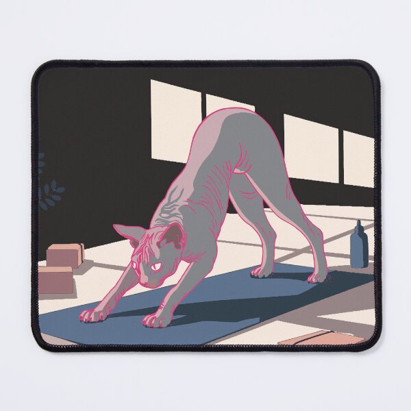 Item preview, Minimalist Yoga Sphynx Cat Art – Modern Sphynx Illustration in Cat Pose – Meowmaste Zen Design designed and sold by bekksa.