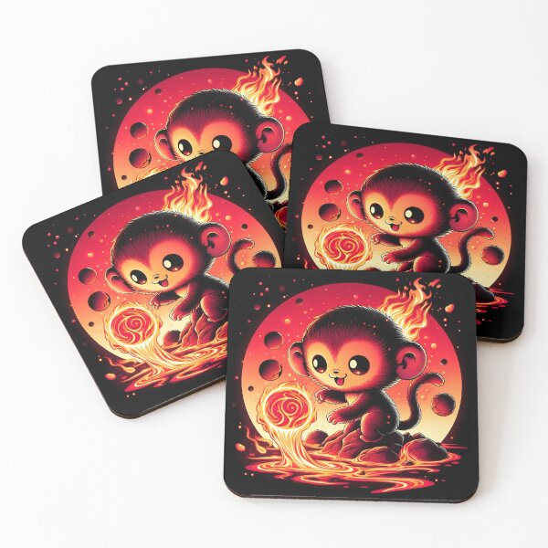 Item preview, Monkey Playing with Fireball, Ai Generated Art  designed and sold by ACC .