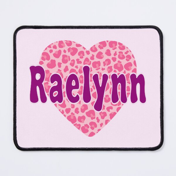 Item preview, Raelynn Name Pink Leopard Heart  designed and sold by Jeallan Designs.