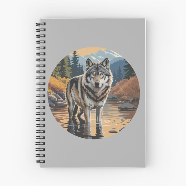 Item preview, Wolf Standing in Shallow Mountain Stream at Sunset designed and sold by theartfulaspie.
