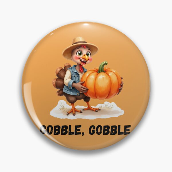 Artikelvorschau, Gobble, Gobble Thanksgiving-Truthahn mit Kürbis entworfen und verkauft von rustyroofco.