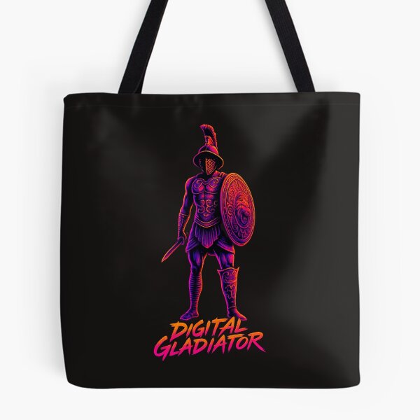Item preview, Digital Gladiator – Neon Arena Champion designed and sold by Qopta.