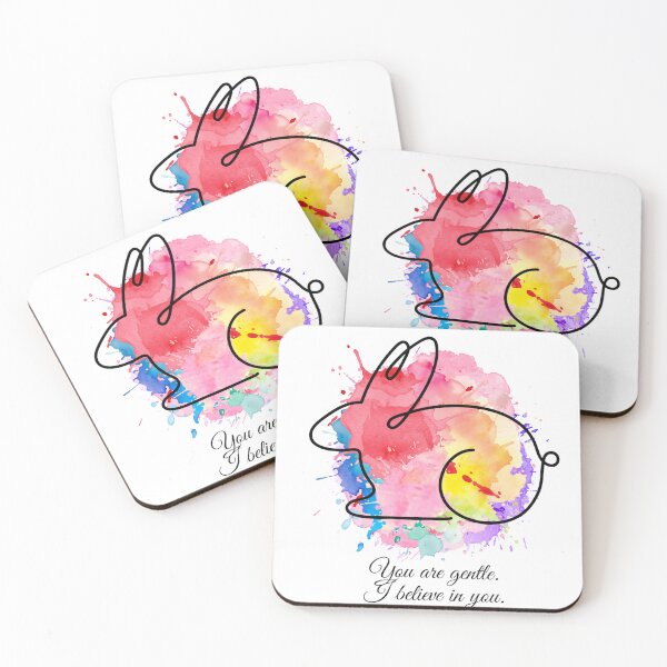 Item preview, Bunny Line Art Watercolor – Minimalist Color Splash Animal Design designed and sold by TheFlowerreeb.