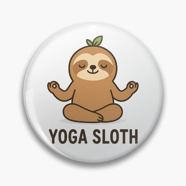 Item preview, Yoga Sloth – Relaxed Cartoon Sloth in Lotus Pose designed and sold by Art-Tacos.